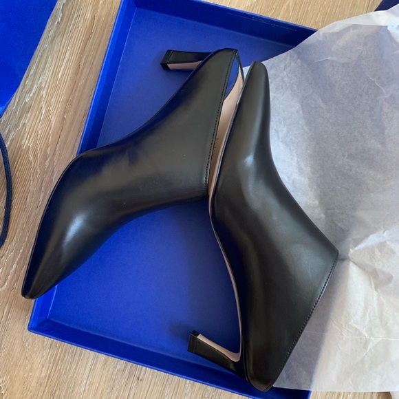 Stuart Weitzman Mira Mules (Low Heels) Black NIB - Picture 5 of 7